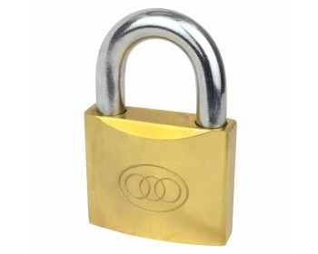 63mm Tri-Circle Brass Padlock